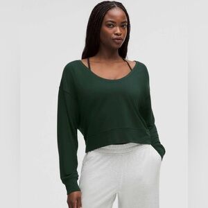 Lululemon BeCalm Scoop-Neck Pullover Rainforest Green